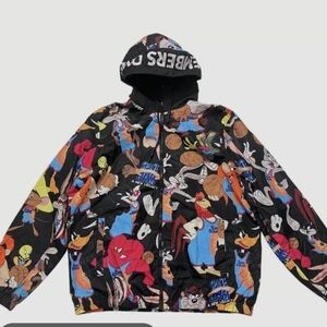 Members Only Graphic Windbreaker - Black and Multicolor